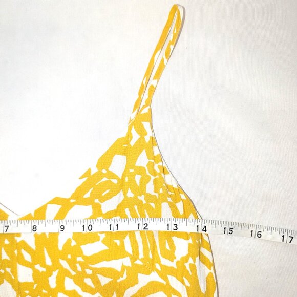 Maeve | Anthropologie Brittany Jumpsuit in Goldenrod Yellow & White | Size 0 - Picture 9 of 10